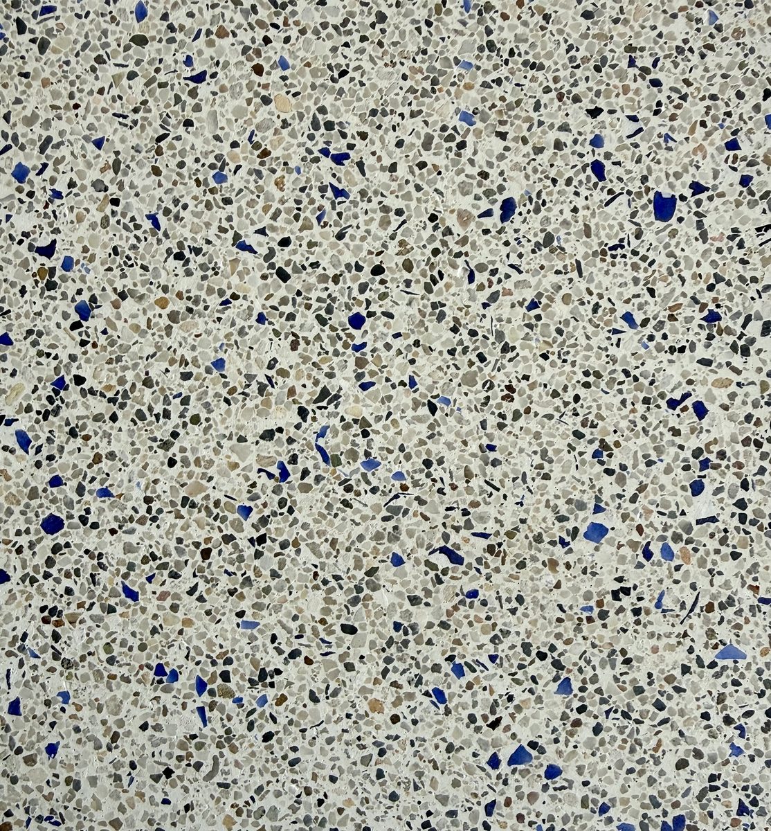 Polished pebble interior finish close-up